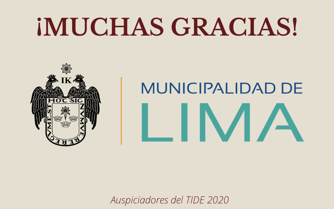 TIDE: Municipalidad de Lima auspiciará la VI edición del TIDE