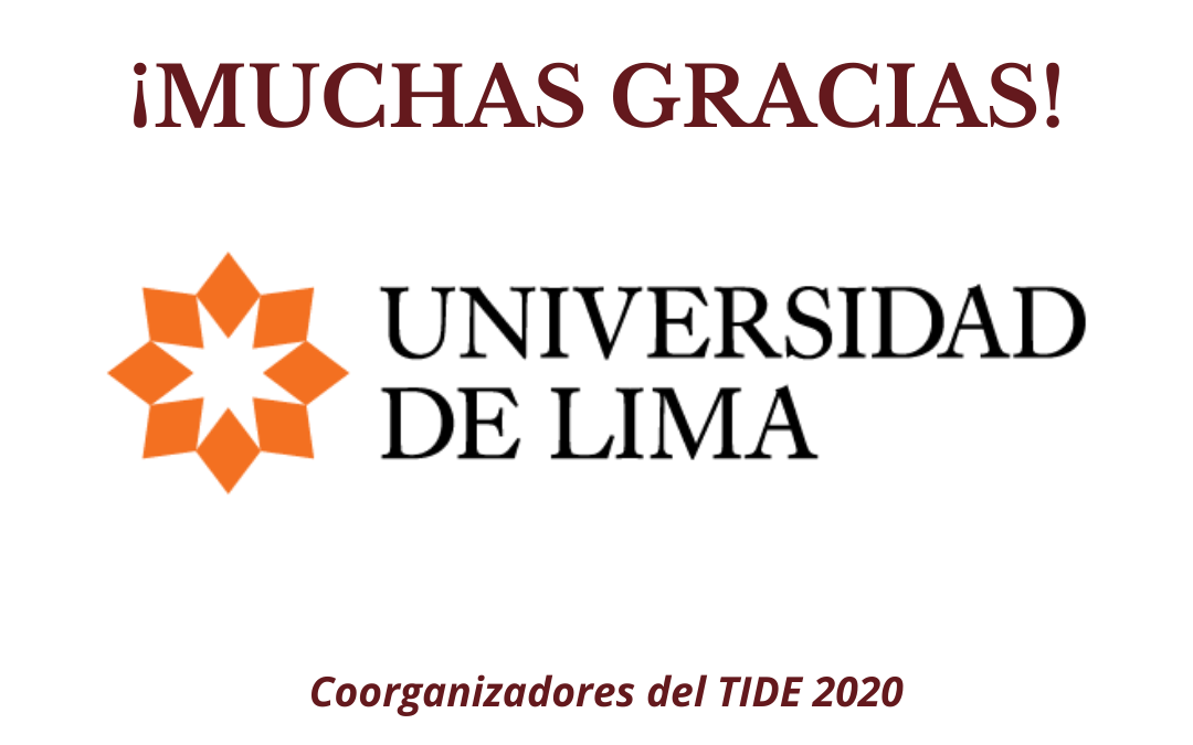 TIDE: La Universidad de Lima se suma como coorganizadora del TIDE 2020